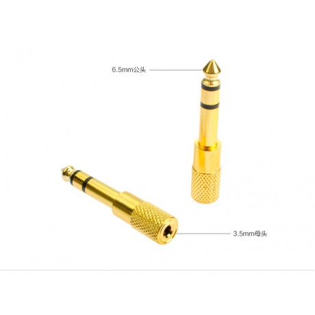 Redukcia 3,5 jack M to 6,3 jack F