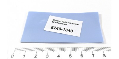 Thermal Pad CPU 0,5mm 80*40mm modrá