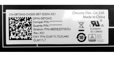 Czech keyboard Dell Inspiron 14 5481 5482 5491 P93G black CZ/SK backlight