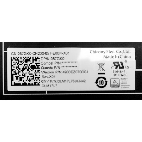 klávesnice Dell Inspiron 14 5481 5482 5491 P93G černá CZ/SK podsvit