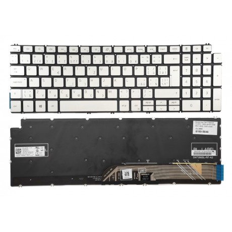 Czech keyboard Dell Inspiron 15-5501 5502 5508 5509 3501 3502 3505 silver CZ/SK backlight