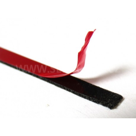 lepící páska oboustranná černá 4mm 10m 1mm