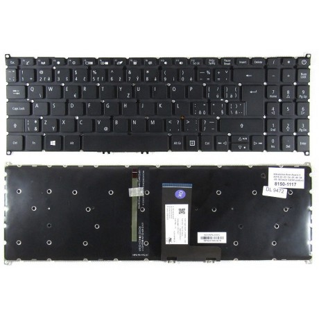 slovenská klávesnica Acer Aspire 3 A315-55 čierna CZ/SK podsvit