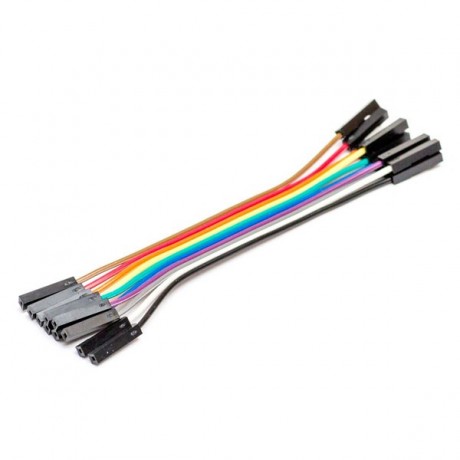 Dupont propojovací kabel 10žil F-F samice-samice (10cm)