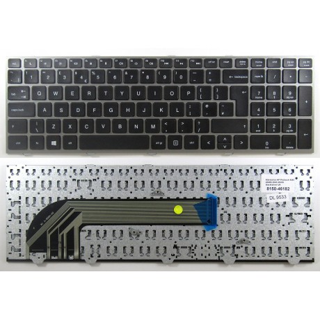 Keyboard HP Probook 4540 4540S 4545 4545S Black/Silver UK