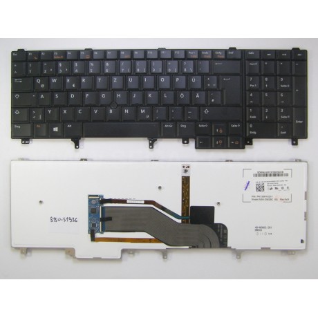 Tlačítko klávesnice Dell Latitude E5520 E5530 E6520 E6530 E6540 UK black touchpoint backlight