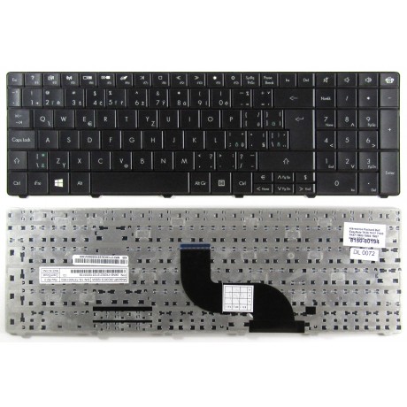 slovenská klávesnica Packard Bell EasyNote TK85 TK86 TX87 black CZ/SK  použitá - dizajn 2