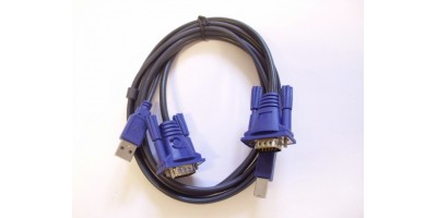 KVM combined cable 1xUSB + 1xVGA