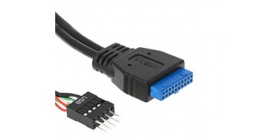 USB 3.0 PIN HEADER FEMALE – USB 2.0 PIN HEADER MALE CABLE – STC-CABLE - 30cm