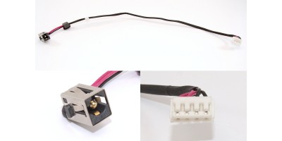 Napájecí konektor s kabelem Lenovo Ideapad G770 G780 - 5,5x2,5mm - 4pin