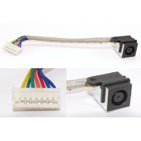 Napájací konektor s káblom Dell XPS 17 L701X L702X - 7,4x5,0mm - 8pin