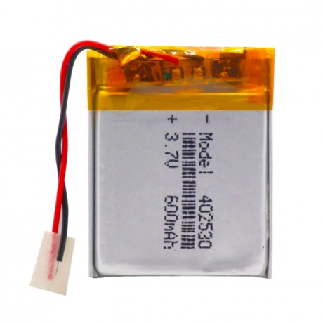 Battery 402530 ZC LION 3.7V 600mAh, 30*25*4mm +- wires