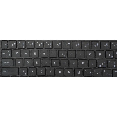 česká klávesnice HP Pavilion 15-AB 15-BS 15-RA 250 G6 255 G6 černá US/CZ/SK dotisk - šedý palmrest + touchpad