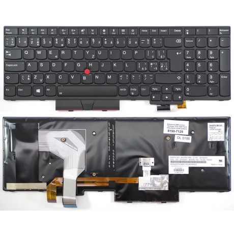 Czech keyboard IBM Lenovo Thinkpad T570 T580 black CZ / SK backlight