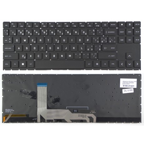 klávesnice HP Omen 15-EK 15-EN černá US/CZ/SK podsvit dotisk
