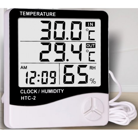 Accurate thermometer, hygrometer and clock HTC-2