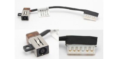 Napájecí konektor s kabelem Dell Vostro 15 3510 3515 3520 3521 3525 - 4,5x3,0mm - 6pin