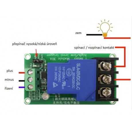Switching relay module - 5V / AC 250V DC 30V 30A