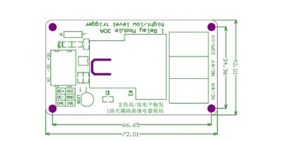 Modul spínacieho relé - 5V / AC 250V DC 30V 30A
