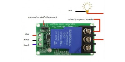Switching relay module - 24V / AC 250V DC 30V 30A