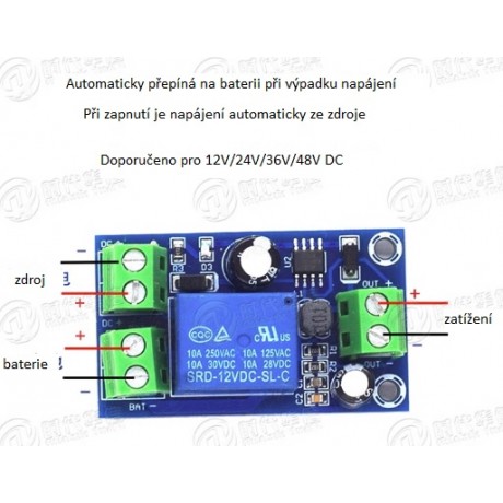 Relay - emergency switch-on module in case of power failure DC12-48V
