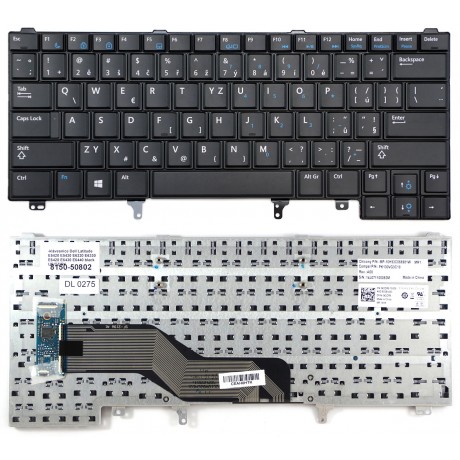 Czech keyboard for Dell Latitude E5420 E5430 E6220 E6320 E6330 E6420 E6430 E6440 laptop black US/CZ