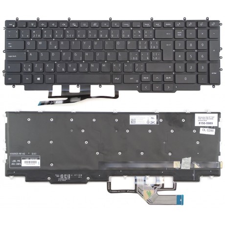 Czech keyboard for laptop Dell G7 7587 7588 7700 7790 CZ/SK RGB backlight