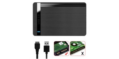 Externe 2,5-Zoll-Sata-Festplatte 500 GB – USB 3.0 – Schwarz