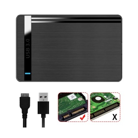 External 2.5" Sata HDD 500GB - USB 3.0 - black