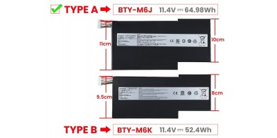 Battery BTY-M6J for MSI GS63VR GS73VR 11.4V 5700mAh