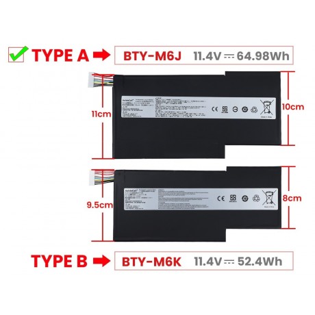 baterie BTY-M6J pro MSI GS63VR GS73VR - 11.4V 5700mAh