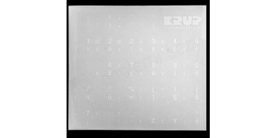 české přelepky na klávesnici bílé