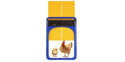 Automatic door for hens - orange-blue