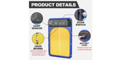 Automatic door for hens - orange-blue