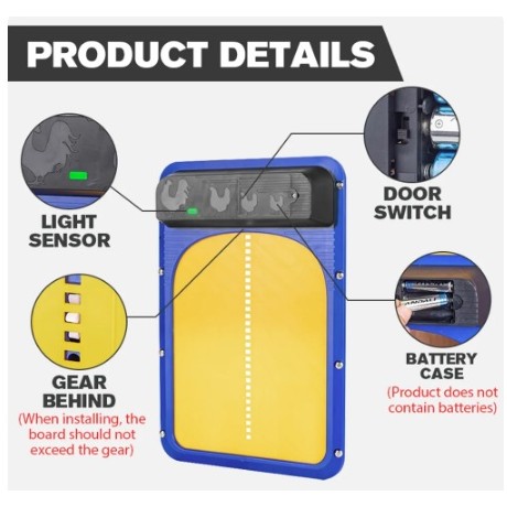 Automatic door for hens - orange-blue