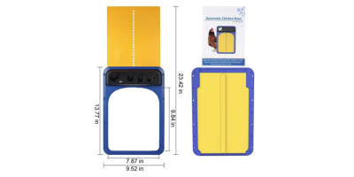 Automatic door for hens - orange-blue