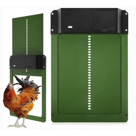 Automatické dvierka pre sliepky - zelená