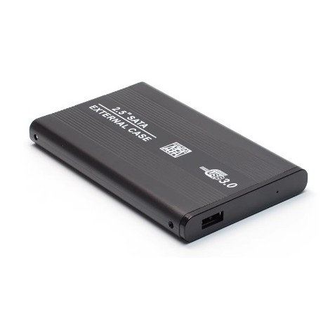 Externes 2,5" Sata - USB 3.0 - Schwarz, Metall