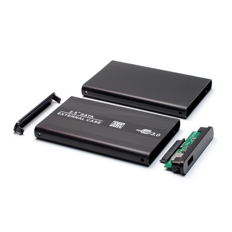 External 2.5" Sata - USB 3.0 - black, metal