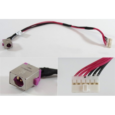Napájací konektor s káblom Acer Nitro 5 A515-41 A515-42 AN515-51 AN515-53 AN515-54 - 5,5x1,7mm - 6pin - verzia 2 - fialový