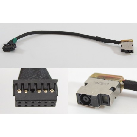 Napájecí konektor s kabelem HP Omen 15-DH - TPN-C143 TPN-C141 - 2x5pin - 4,5x3,0mm - 2x6pin