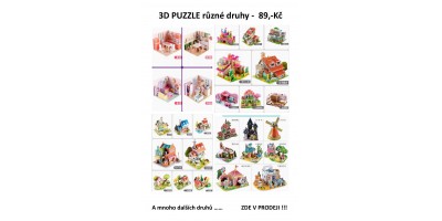 3D Puzzle dětské - zámky,...