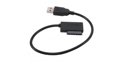 USB 2.0 To Mini Sata II 7+6 13Pin Adapter converter Cable for Laptop DVD/CD ROM