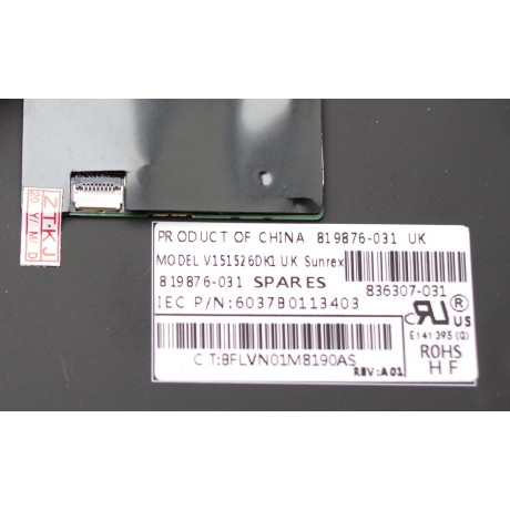 česká klávesnice HP Elitebook 745 G3 840 G3 848 G3 černá/stříbrná UK/CZ/SK dotisk podsvit touchpoint