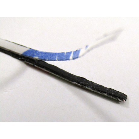 Adhesive tape double-sided black 2mm 50m 0.12mm