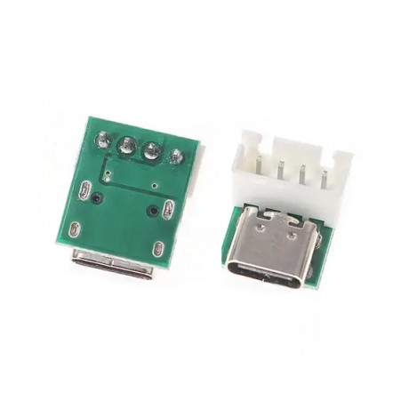 Connector micro USB-C female board 4pin (connector facing up)