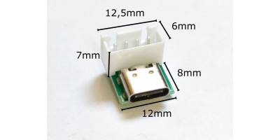 Konektor micro USB-C female board 4pin (konektor smerom nahor)