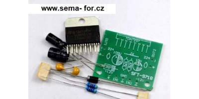 zesilovač TDA7297, 2*15W, stavebnice