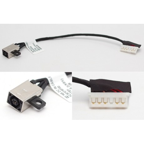 Power connector with cable Dell Vostro 3400 3401 3405 3480 ad. - 4.5x3.0mm - 6pin - DC301016F00