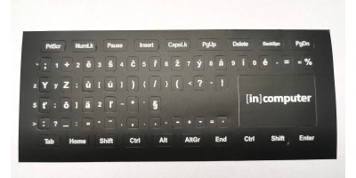 CS black keyboard stickers with white IC print - version 2